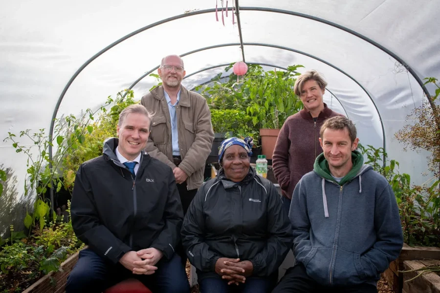 Minister of Business and Fair Work visits Granton Community Gardeners